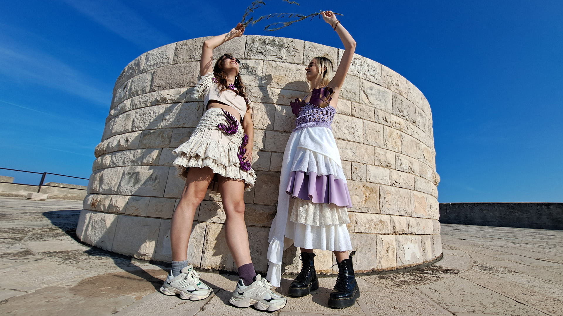 This project was created during a 1.5-month artistic residency in Bari and Barletta, Italy. In response to an invitation to explore the theme of rebellion through the lens of fashion, traditional craftsmanship, and 3D printing, I created two garments that combine traditional techniques, such as macramé, with the modernity of 3D printing.